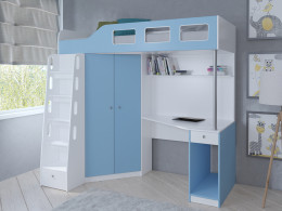 Кровать чердак Астра 7 Белый/Сонома