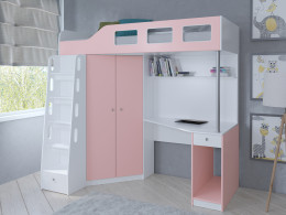 Кровать чердак Астра 7 Белый/Сонома