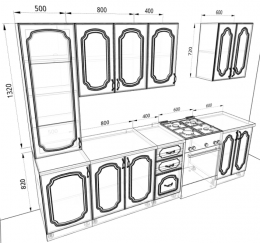 Кухня Базис-Классика 2,9 метра