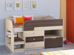 Кровать чердак Астра 9 V5 Белый/Белый