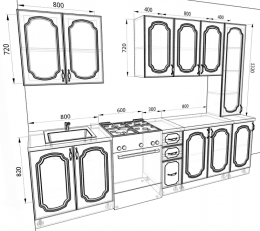 Кухня Базис-Классика 3,0 метра