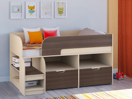 Кровать чердак Астра 9 V6 Белый/Белый