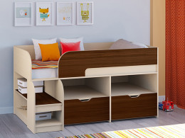 Кровать чердак Астра 9 V6 Белый/Белый