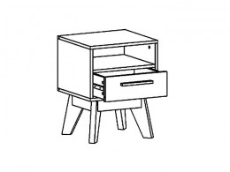 Прикроватная тумбочка Милана Радиорамма 2103.М2