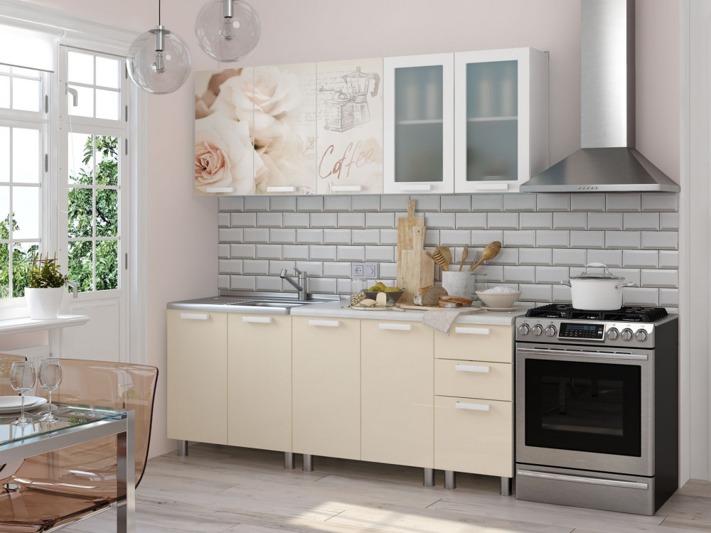 Кухонный гарнитур BTS Латте 200 см