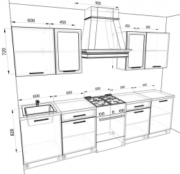 Кухня Базис 3,0 метра
