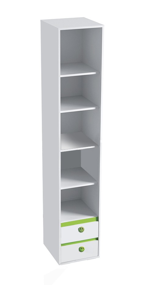 Стеллаж в детскую  Шкаф-пенал с открытыми полками "Мамба" ПН-08