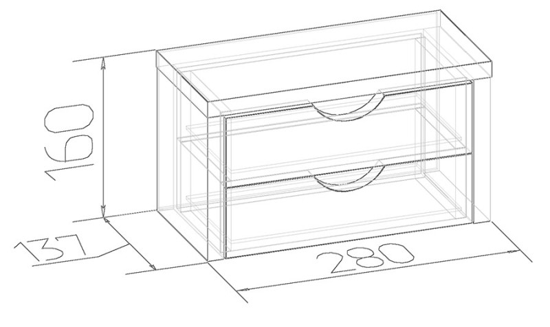 Настольный ящик Sherlock 54 (спальня) Ящики Настольный ящик Sherlock 54 (спальня) Ящики