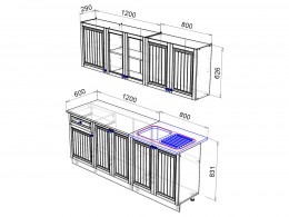 Кухонный гарнитур Эра Хозяюшка 200 см