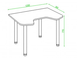 Компьютерный стол  Свен 4 мет.опоры