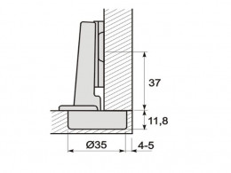 Петля с доводчиком 110 град