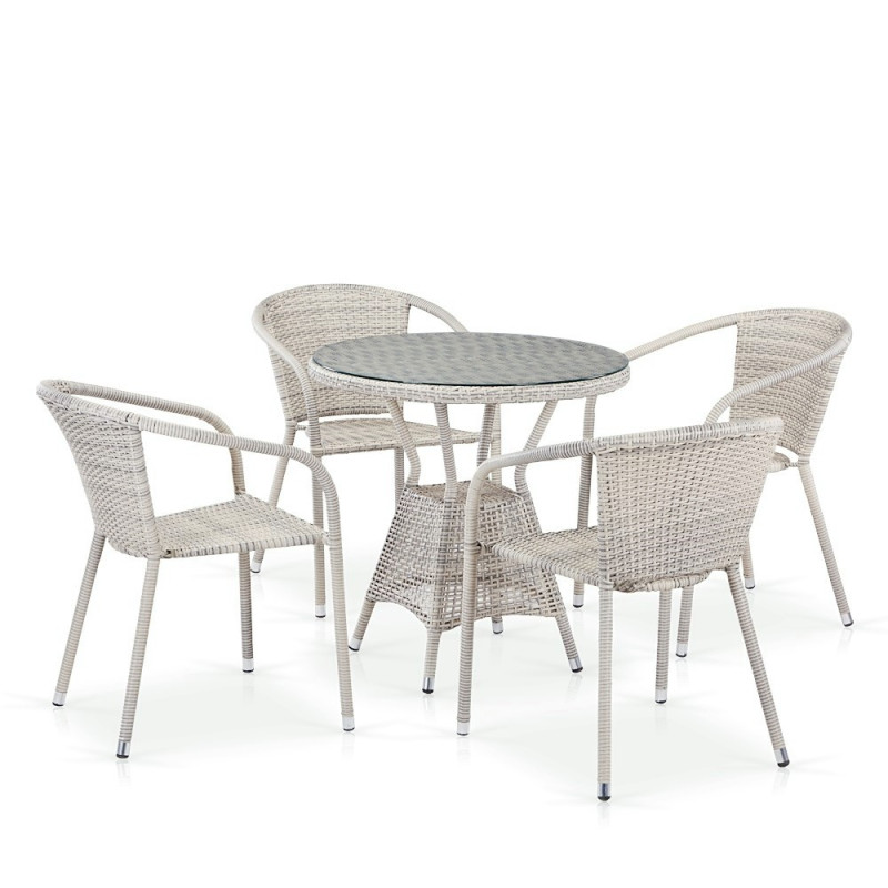 Комплект плетеной мебели T705ANT/Y137C-W85 4Pcs Latte Комплект плетеной мебели T705ANT/Y137C-W85 4Pcs Latte