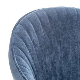 Стул с подлокотниками Leset Вайд, каркас Черный, велюр Синий