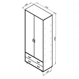 Шкаф для одежды Дельта №4