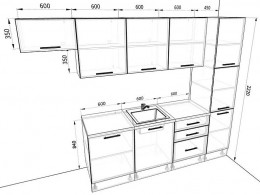 Кухня Оптима 2,9 метра