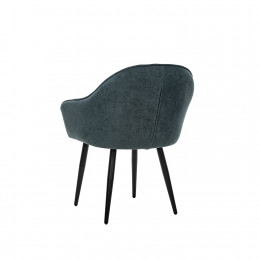Стул с подлокотниками Leset Вайд, каркас Черный, велюр Темно-зеленый