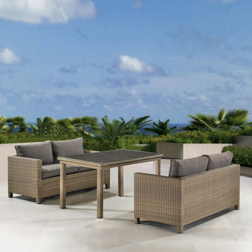 Комплект плетеной мебели T256B/S59B-W65 Light brown Комплект плетеной мебели T256B/S59B-W65 Light brown