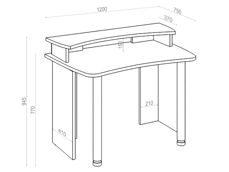 Компьютерный стол СКЛ-Софт120+НКИЛ120 Компьютерный стол СКЛ-Софт120+НКИЛ120
