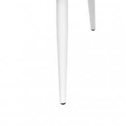 Стул с подлокотниками Leset Слим, каркас Белый, велюр Бежевый