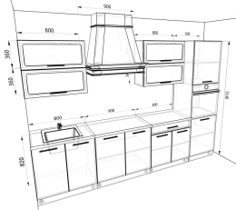 Кухня Базис 3,1 метра