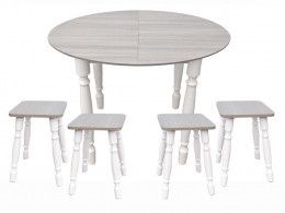 Комплект обеденный с круглым раздвижным столом
