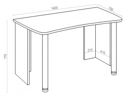 Компьютерный стол СКЛ-Софт140 БЕ, -Софт120 