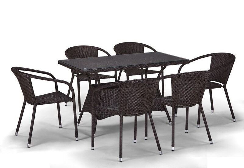 Комплект плетеной мебели из искусственного ротанга T198D/Y137C-W53 6Pcs Комплект плетеной мебели из искусственного ротанга T198D/Y137C-W53 6Pcs