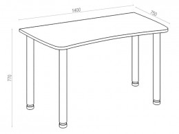 Компьютерный стол СКЛ-Софт140МО