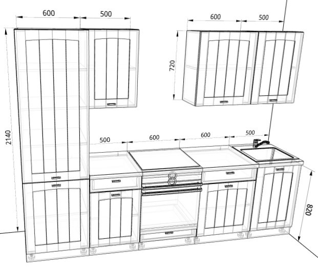 Кухня Мишель 2,8 метра Кухня Мишель 2,8 метра