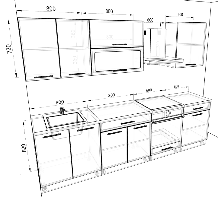 Кухня Базис 2,8 метра Кухня Базис 2,8 метра