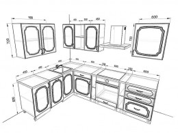 Кухня Базис-Классика 2,8 метра