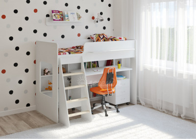 Детская кровать от 3 лет Легенда 26.6 белая