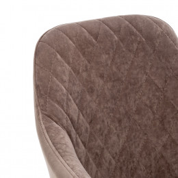 Стул с подлокотниками Leset Слим, каркас Белый, велюр Латте