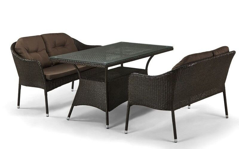 Комплект плетеной мебели из искусственного ротанга  T198A/S54A-W53 / T198B/S54B-W56