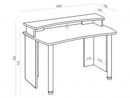Компьютерный стол СКЛ-Софт140+НКИЛ140