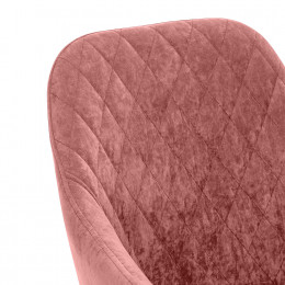 Стул с подлокотниками Leset Слим, каркас Белый, велюр Персиковый