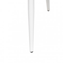 Стул с подлокотниками Leset Слим, каркас Белый, велюр Персиковый