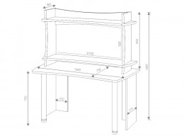 Компьютерный стол СКЛ-Софт140+НКИЛ140 # ВЛ
