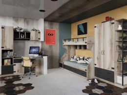 Двухъярусная кровать с приставной лестницей ТриЯ Окланд