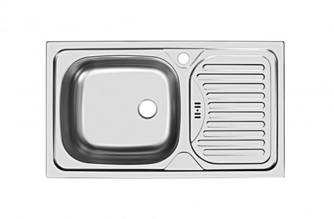 Мойка МебельСон KMV.760.01L Мойка врезная с крылом L760 левая "Кухня"