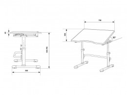 Парта растущая Бюрократ Conductor-001