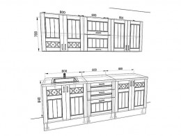 Кухня Камелия 2,2 метра