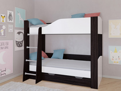 Кровать двухъярусная АСТРА 2 Венге/Сонома с ящиком