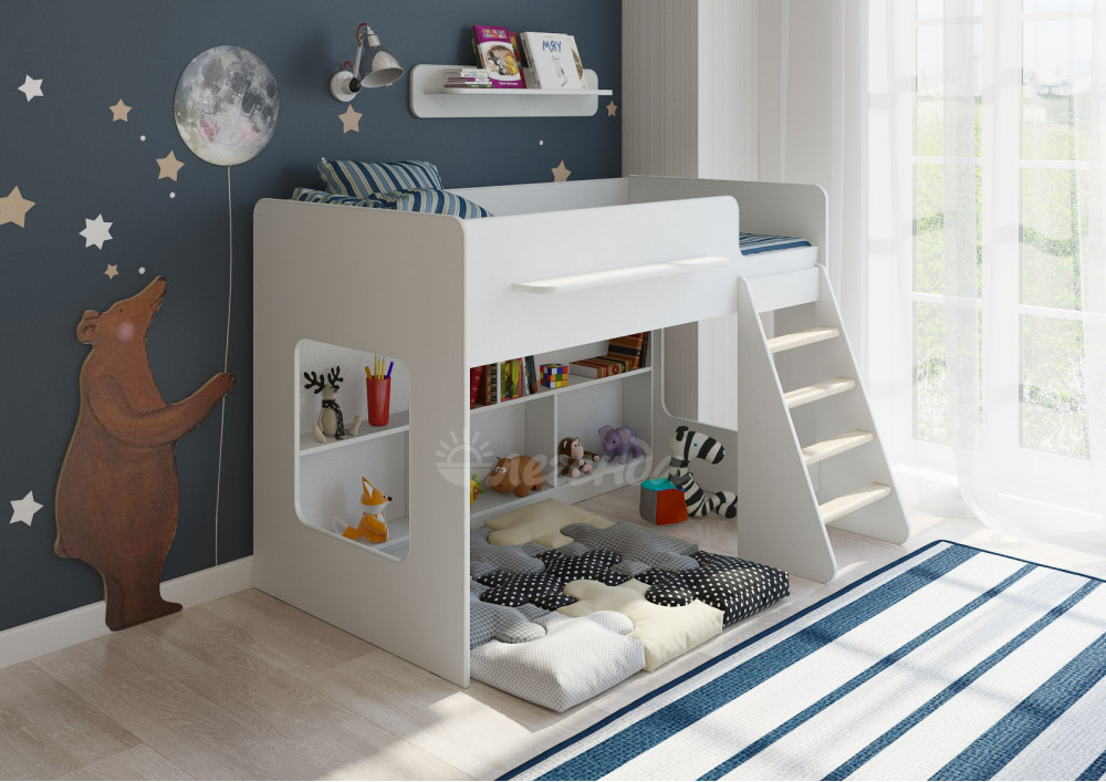 Детская кровать от 3 лет Легенда 22.1 белая