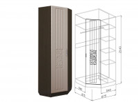 Шкаф угловой ** Роберта 88 см