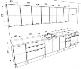 Кухня Люкс 3,4 метра