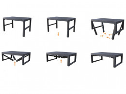 Комплект садовой мебели Keter 17204944 Комплект мебели Orlando set + Lyon wicker table