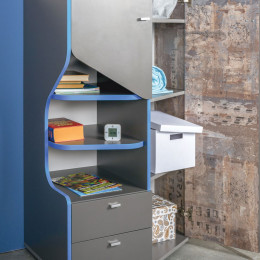 Детский шкаф Моби Шкаф 2-х створчатый Индиго 10.19