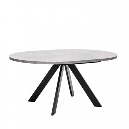 Стол раздвижной Leset Асгард, Бетон/опоры Черные