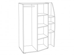 Детский шкаф  2-х створчатый Индиго малый 10.20